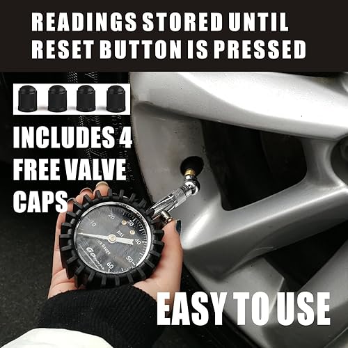 Miniatura 3 de Medidor de presión de neumáticos Elite de GoAutoTek  El mejor medidor de presión de neumáticos para cualquier automóvil, camión, motocicleta, RV, 0