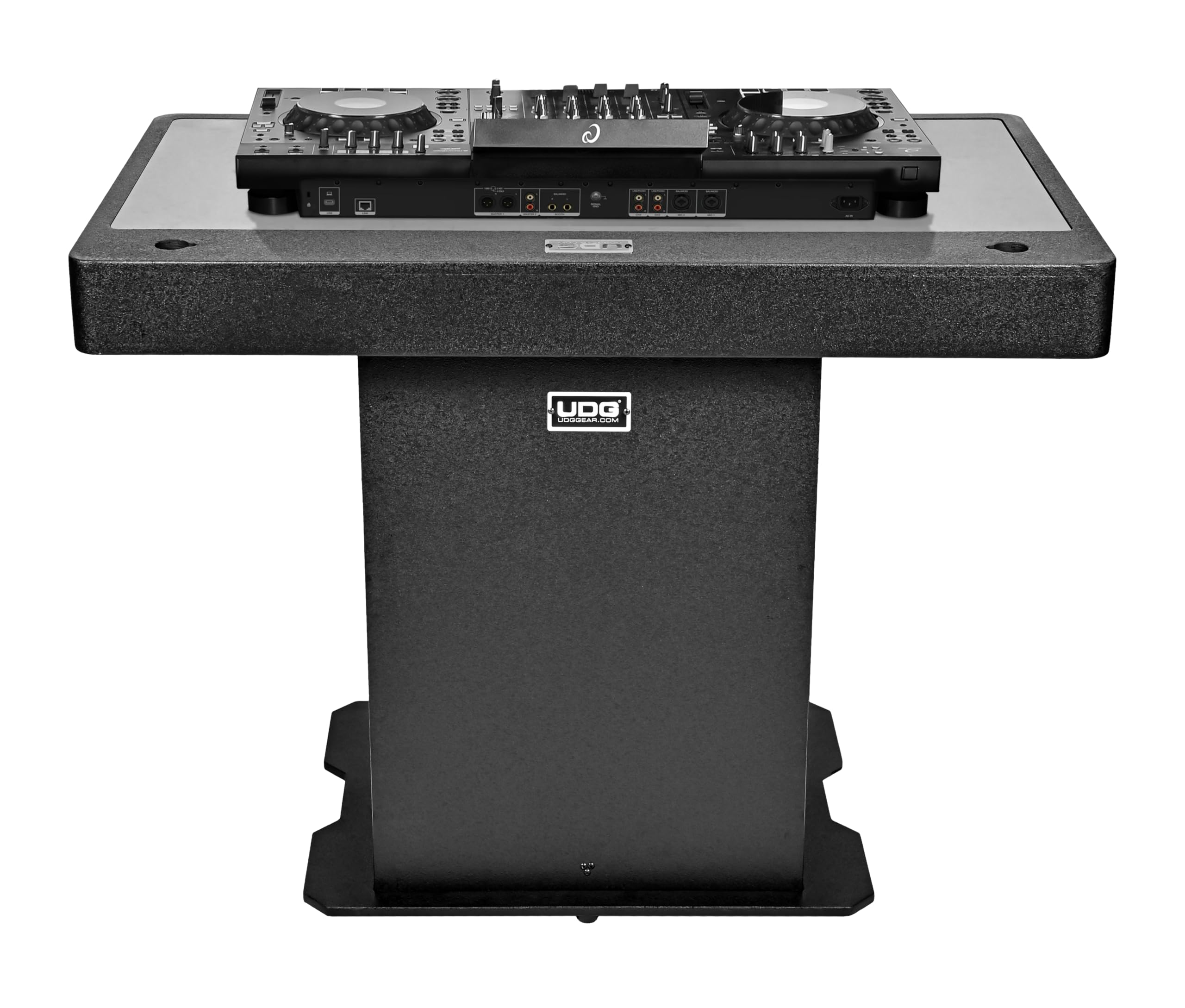 UDG Ultimate DJ Podium Workstation, Schwarz (U91106BL) | Hochwertiges modulares DJ-Podium für saubere professionelle Setups; robust, flexibel und einfach zu konfigurieren
