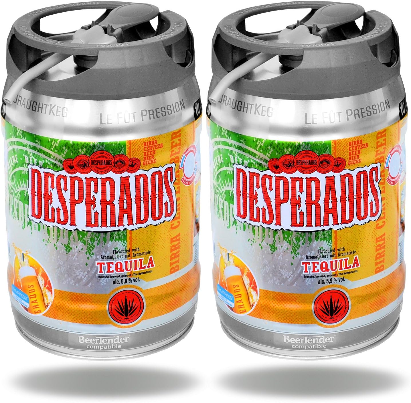 2x Desperados Tequila Bier mit Zapfhahn 5 Liter Partyfass 5,9 vol. Amazon.de Lebensmittel