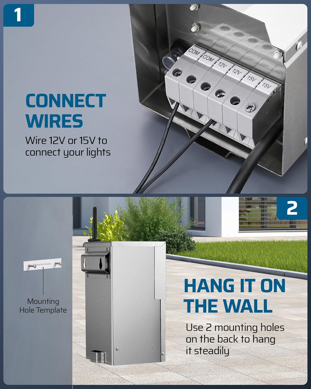 Dimensions of the DEWENWILS transformer