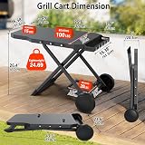Barbqtime Carrello portatile per barbecue Weber Q1200, Q1000, Q2200, Q2000 - 3