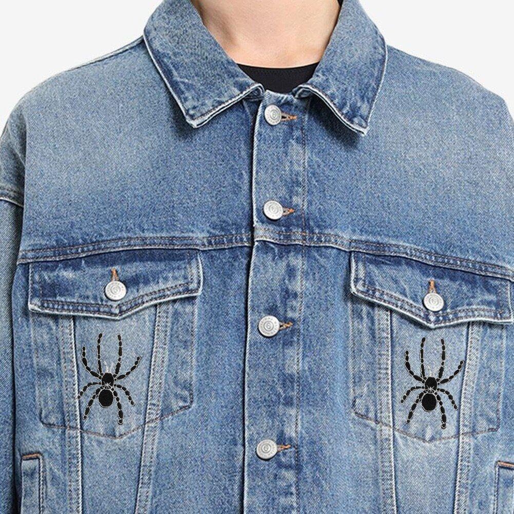 Toppa Ragno Nero Ricamata 1 Pezzo | Termoadesiva E Da Cucire | Applique In Tessuto Per Vestiti, Giacca, Zaino, Fai Da Te - 2