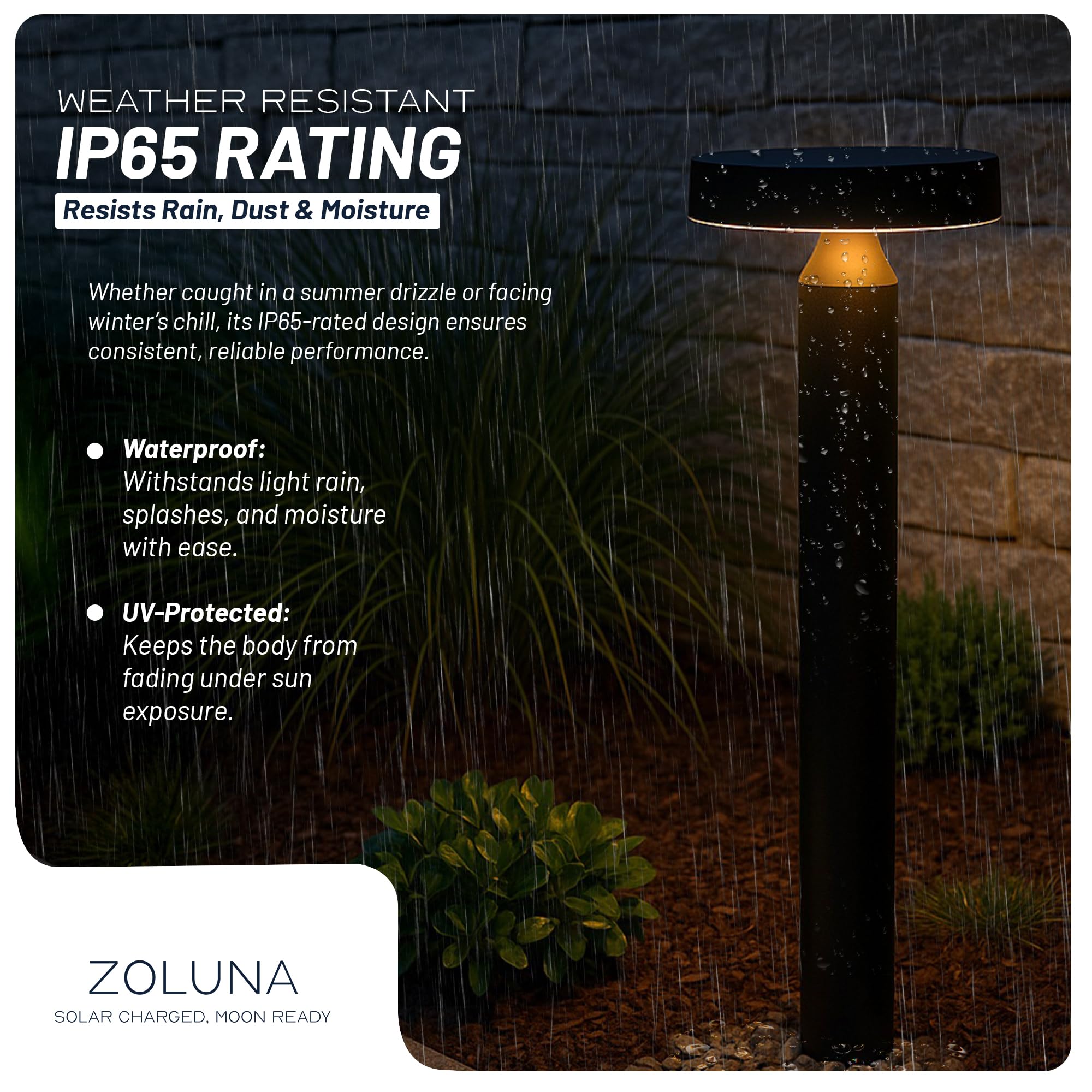 ZOLUNA Guus Solarlampen Für Außen Mit Bewegungsmelder, 3000K, IP44 Wasserdicht, Solarleuchten Garten, Solar Gartenleuchten Für Außen, LED Gartenbeleuchtung Solar Winterfest