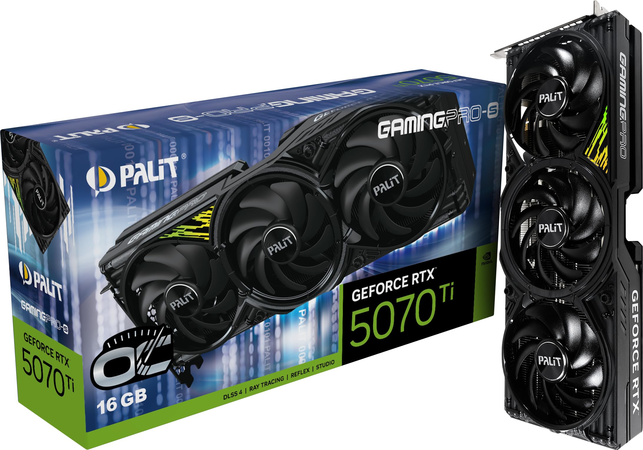 Palit GeForce RTX 5070 Ti GamingPro-S OC - 16 Go GDDR7, HDMI, 3X DP