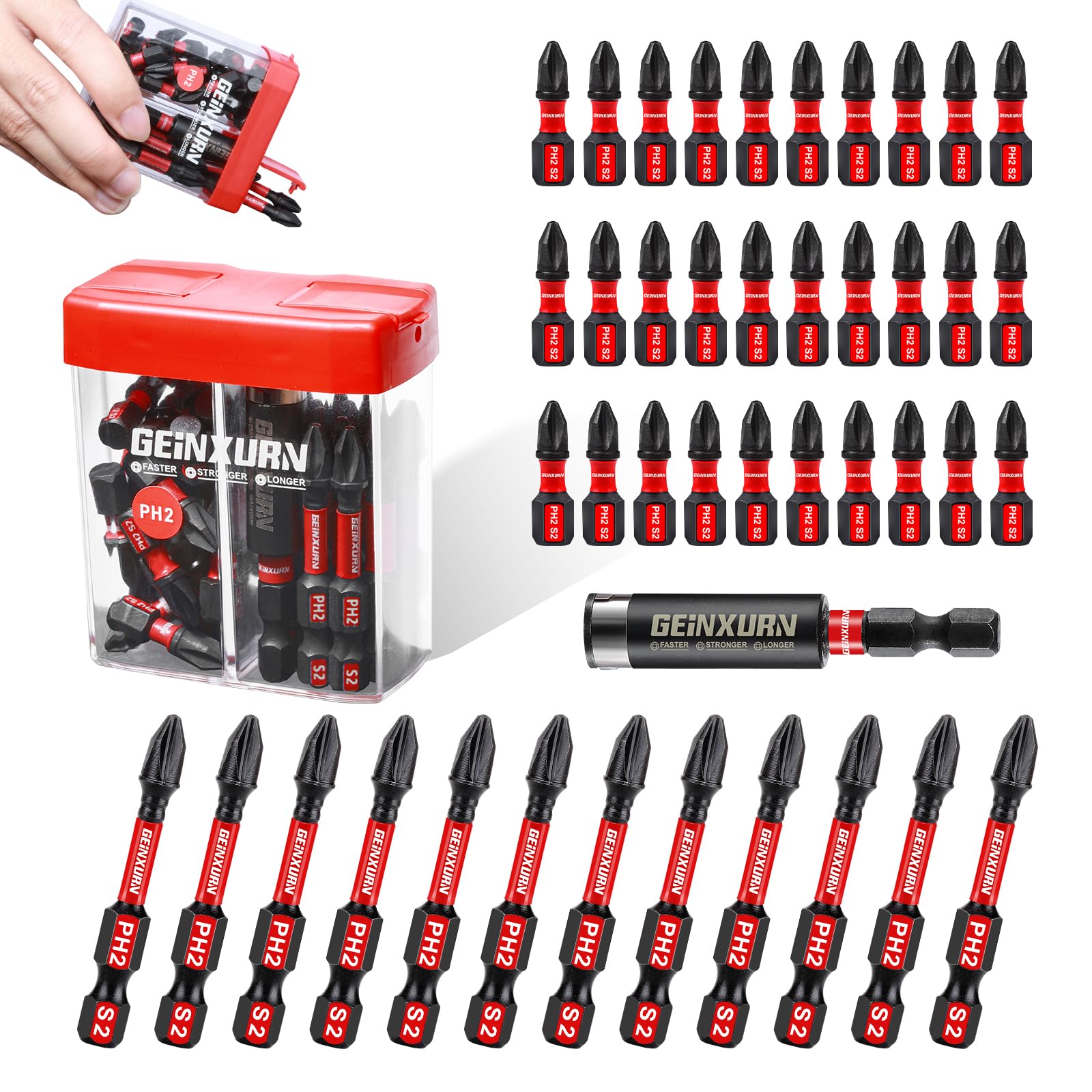 Geinxurn Impact Screwdriver Bit Set - 90 Pieces -21 Geinxurn Impact Screwdriver Bit Set - 90 Pieces -21