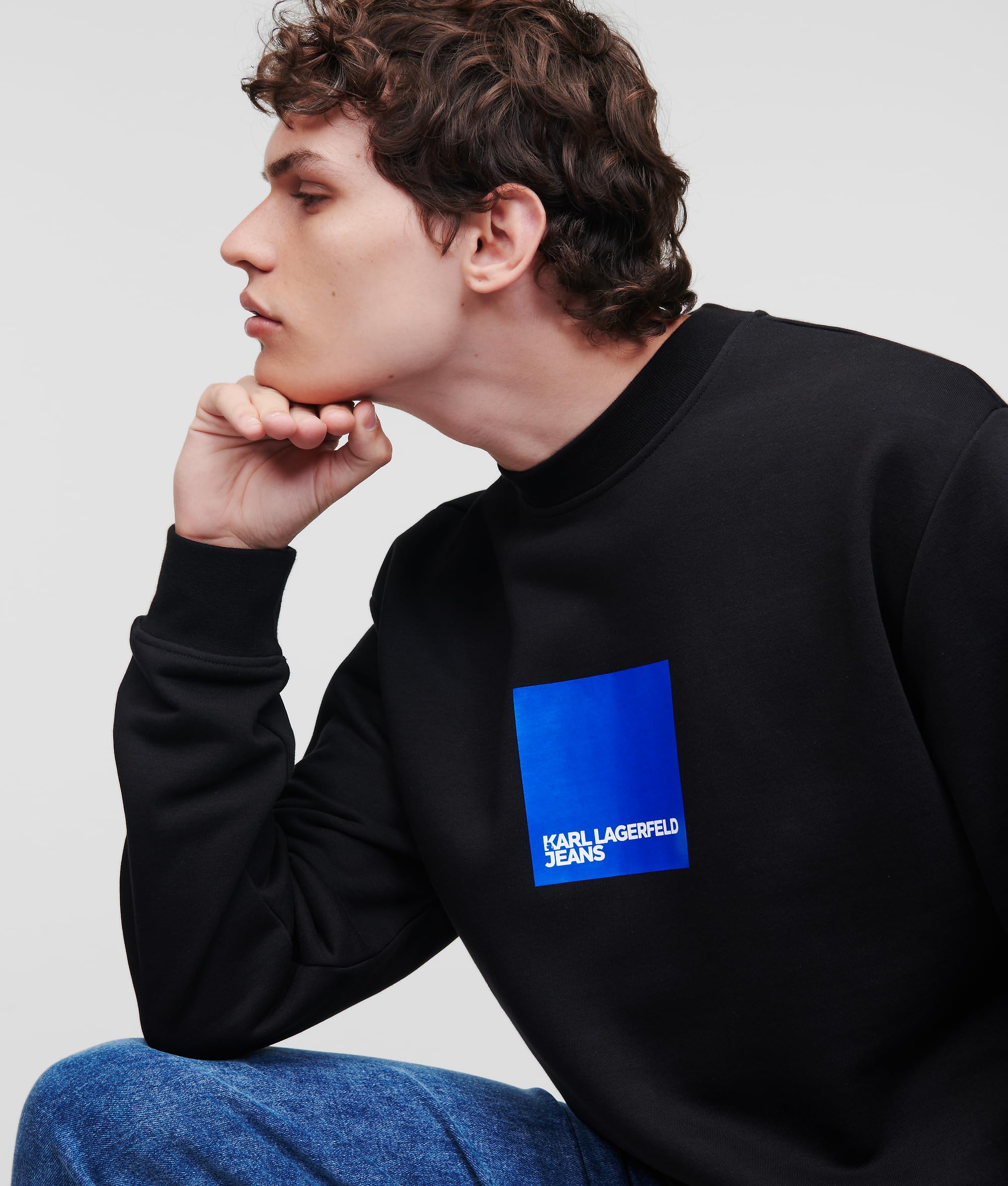 Karl Lagerfeld Jeans Hombre Regular Logo Sweatshirt