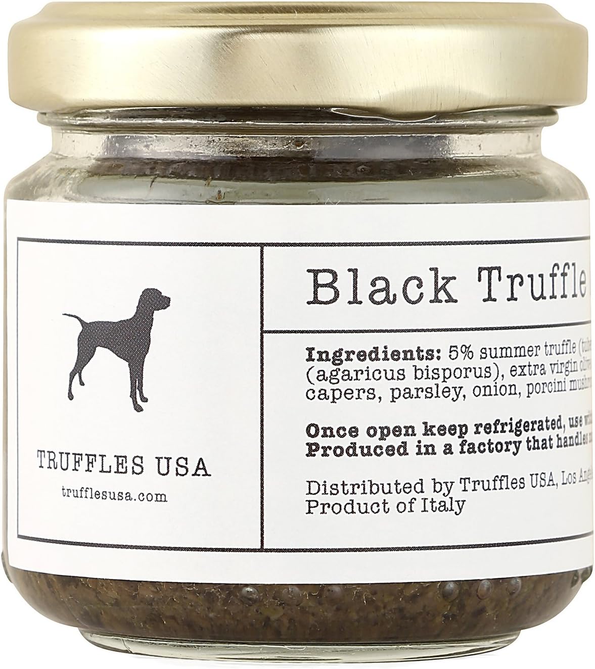 TRUFFLES USA Black Truffle Sauce 2.82 oz Jar - Imported from Italy - Fresh Sauce for Pasta, Chicken, Steak, Vegetables, Bread - Unique Gourmet Recipe