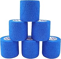 Vista 43 de Vendaje cohesivo autoadherente de 2 x 5 yardas, vendajes de primeros auxilios, cinta deportiva deportiva veterinaria para esguince e hinchazón