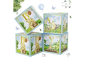 Winnie the Pooh Baby Shower Box Blue