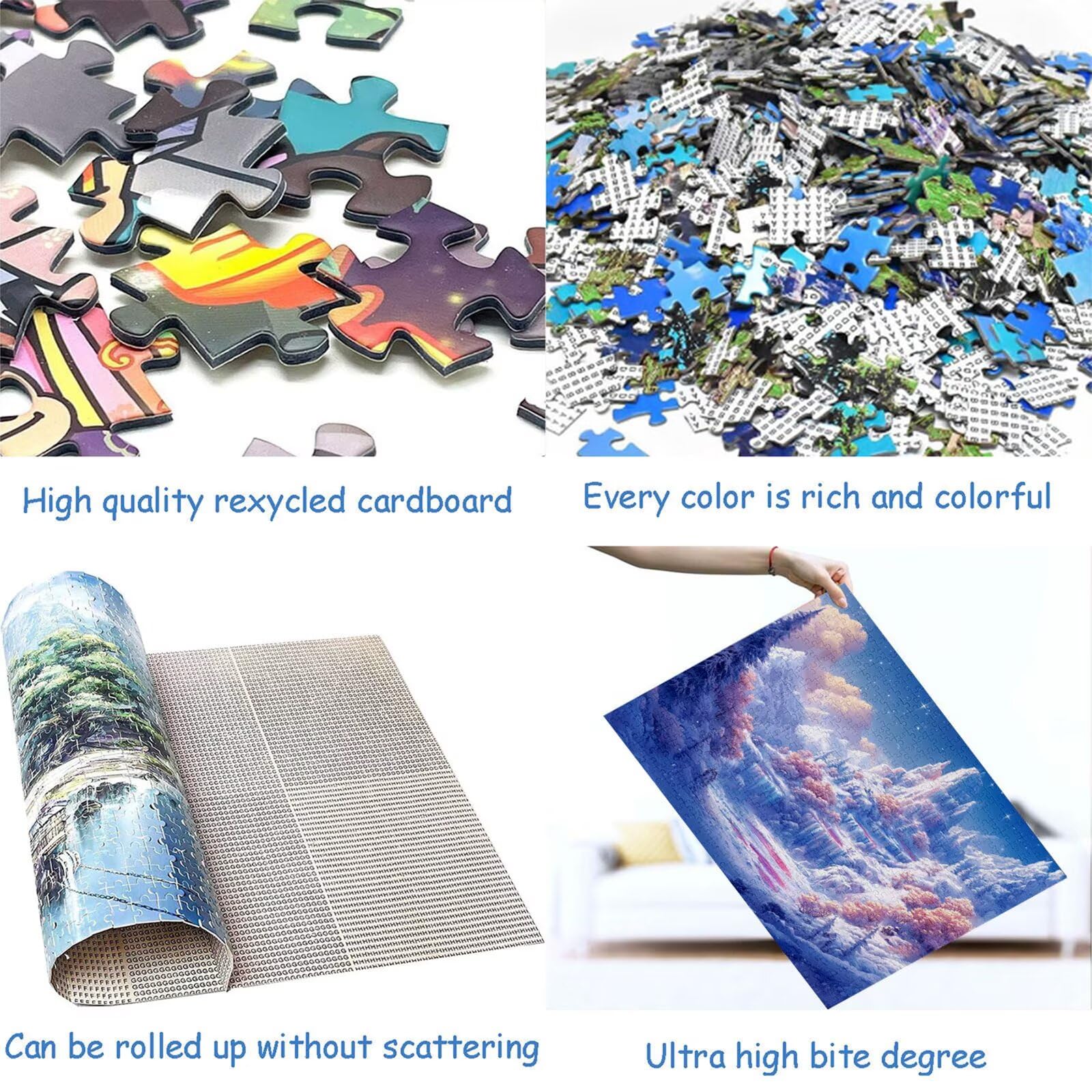 Puzzle 4000 elementów Zimowe puzzle dla dorosłych Krajobraz 141x87cm Unikalne Rzemiosło Klasyczne 3D Drewniana układanka do rodzinnych gier aktywnych, układanka zrób to sam do dekoracji ścian domu