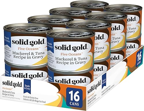 Solid Gold Tritura en salsa con atún real y caballa para gatos  Alimento húmedo enlatado para gatos  Trituras sin granos y gluten con salsa disponible en Yaxa Colombia