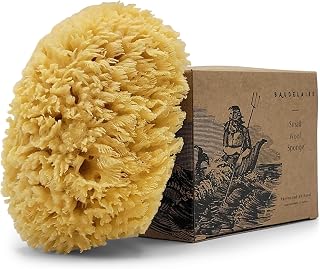 Baudelaire Sea Wool Sponge 5.5" - Natural Sea Sponge for Bathing and Shower - Durable, Sustainable & Environment-Friendly Loofah for Body