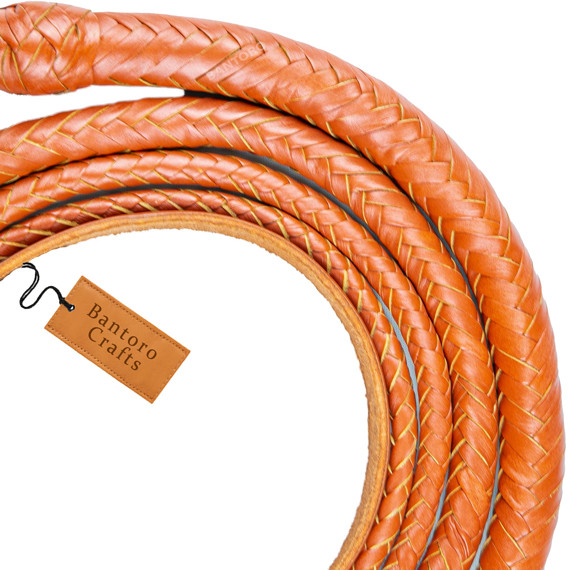 Marrone Frusta in Pelle di Canguro Bullwhip16 Trecce Fili Pelle Intrecciata Frusta Che schiocca Forte