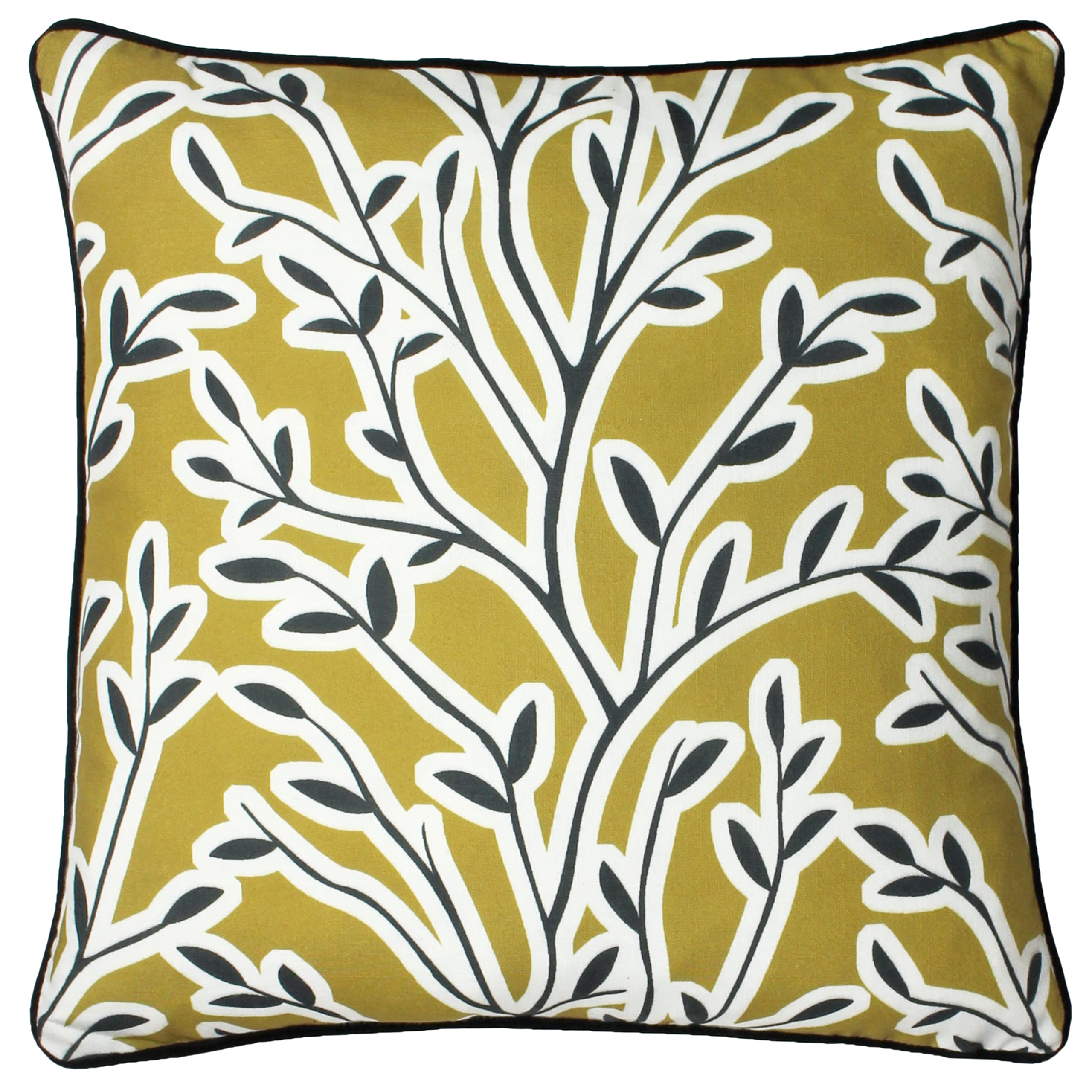 Furn Unisex Yellow Annika Floral Cushion In | Size: 50Cm X 50Cm