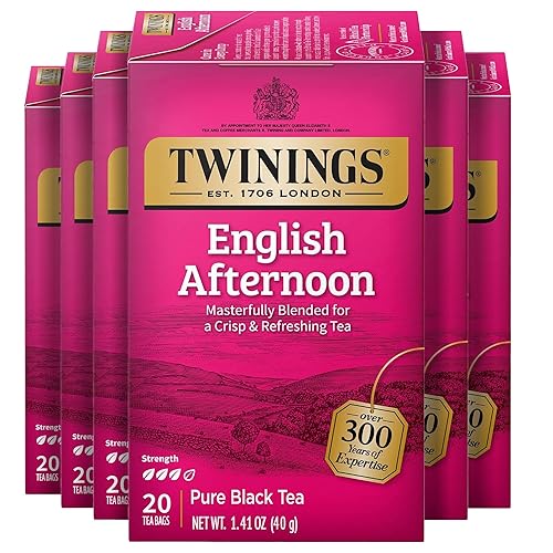 Miniatura 1 de Twinings of London - Bolsas de té negro English Afternoon, 20 unidades (paquete de 6)