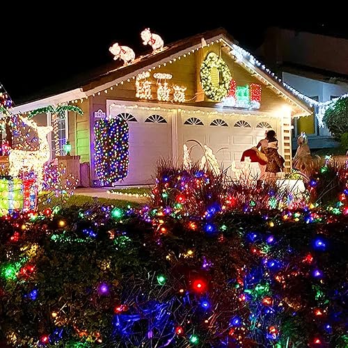 Miniatura 3 de TW SHINE Luces de Navidad a pilas, paquete de 4 tiras de 50 luces LED de 16 pies con 8 modos, luces de Navidad para exteriores, interiores, bodas,