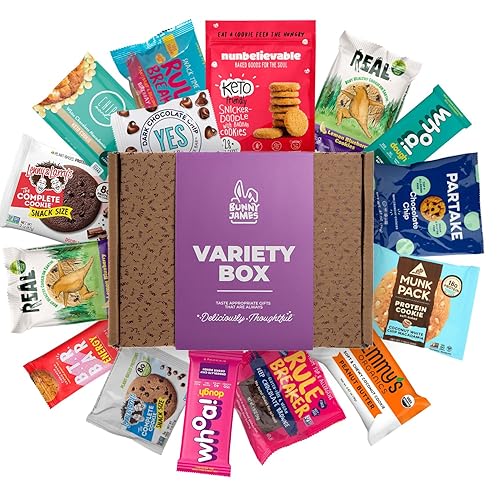 Paquete de cuidado de la caja de galletas de proteína paquete surtido de galletas de alto contenido en proteínas, incluye Lenny And Larry's, Munk