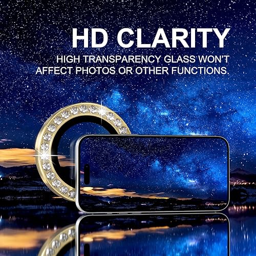 Miniatura 368 de Choiche Protector de lente de cámara compatible con iPhone 14 Pro/iPhone 14 Pro Max, protector de pantalla de vidrio templado 9H, accesorios