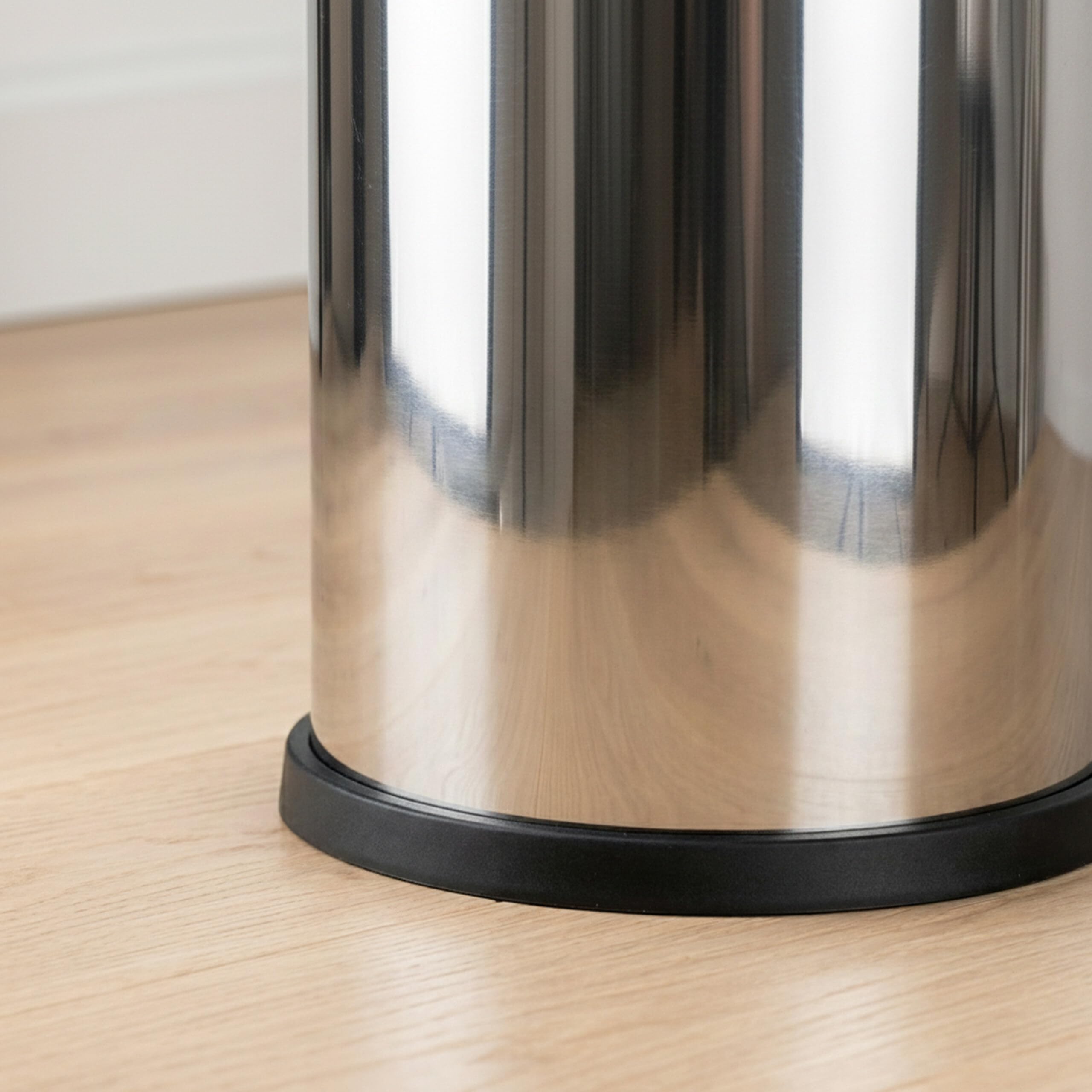 Relaxdays Cubo de basura, 70 L tapa a presión, acero inoxidable, plateado | Cubo interior extraíble con asa, cocina, baño