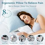 Bed Pillows for Sleeping King Size Set of 2 Pack,Shredded Memory Foam Adjustable Pillow for Side Back and Stomach Sleepers with Washable Removable Cover
