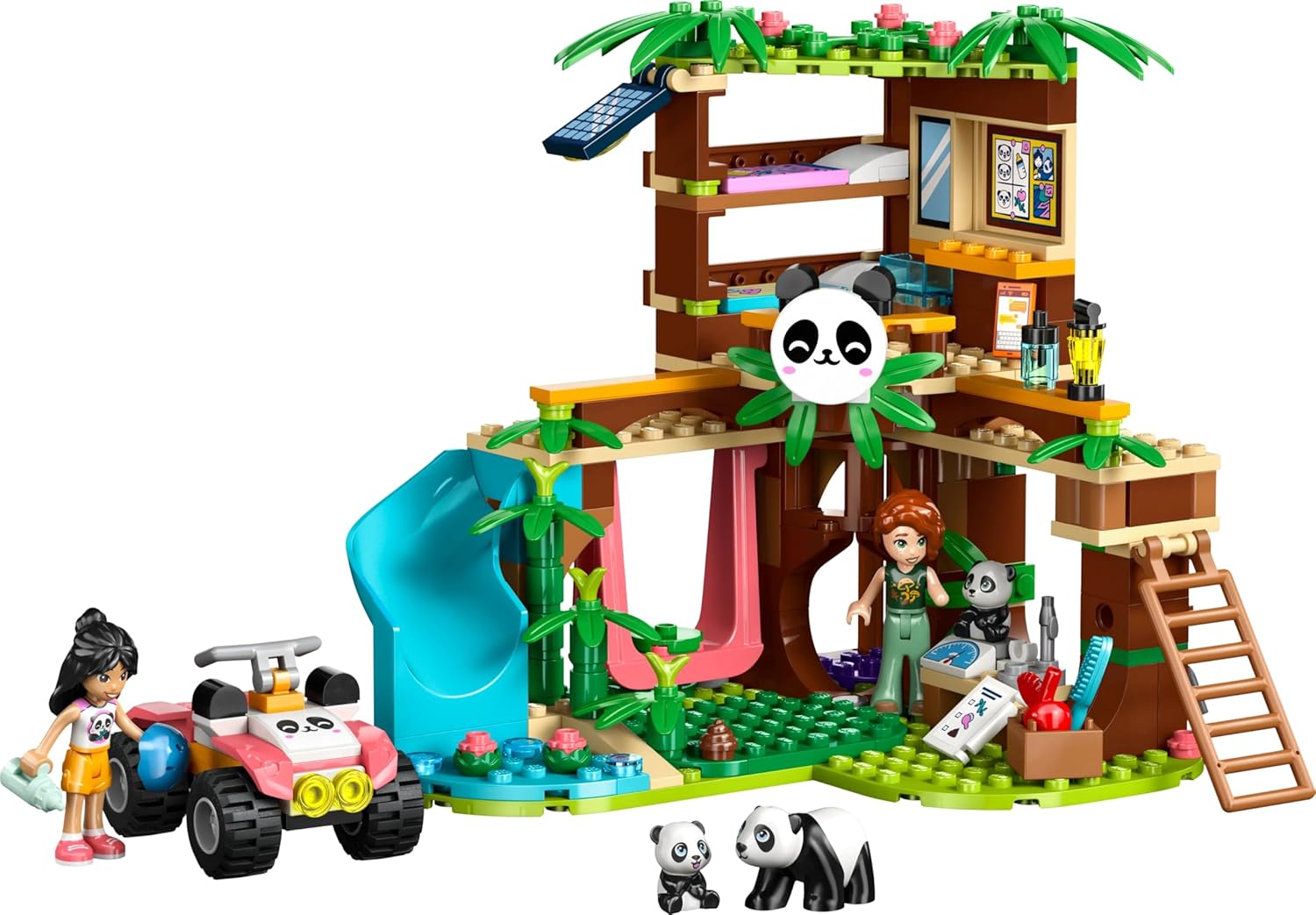 Lego 42648 Friends Panda Sanctuary Toy Birthday Present Blocks for Girls Boys Children 7 8 9 Years Old Elementary School Animals Science Mother Father