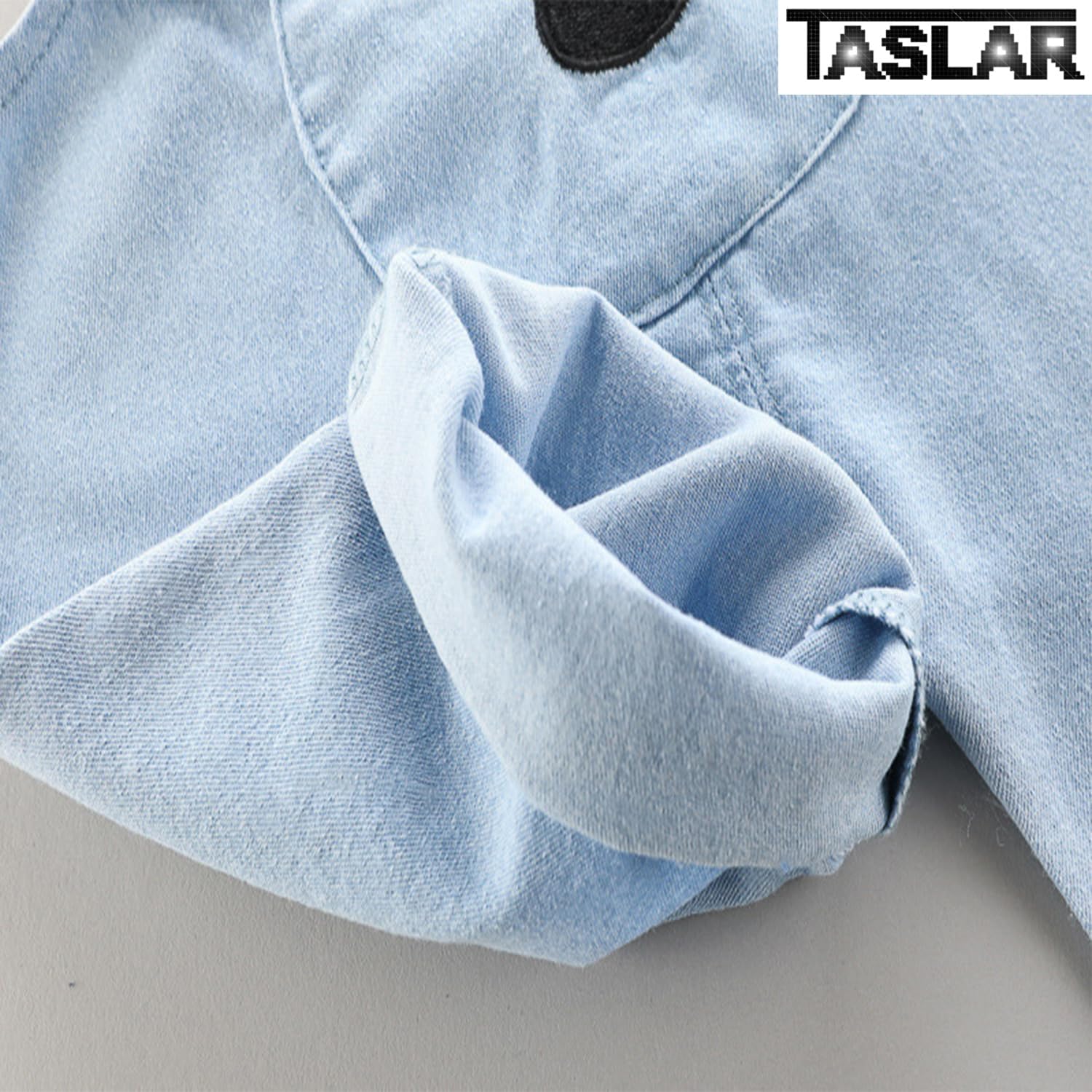 TASLAR Infant Toddler Baby Boy Girl Dungarees Clothes 2-Piece Set Adjustable Straps Cute Jeans Pant Overalls + T-Shirt Outfits (Blue, 3-4 Years) 4