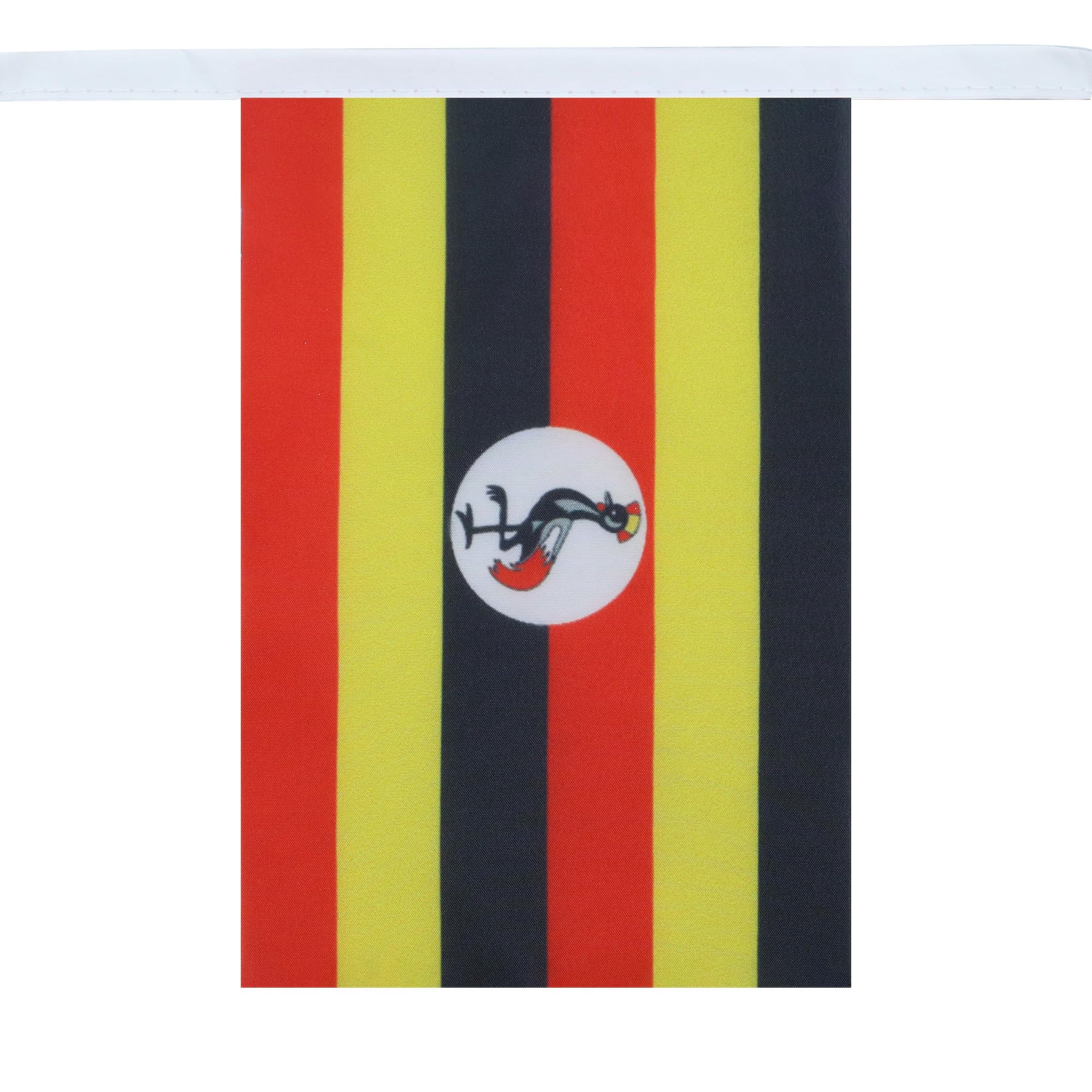 AZ FLAG Uganda Bunting Flag, 20 Ft Garland with 20 Small Ugandan Flags 8'' x 6'', 100% Polyester String Pennant, 6 meters — view 2