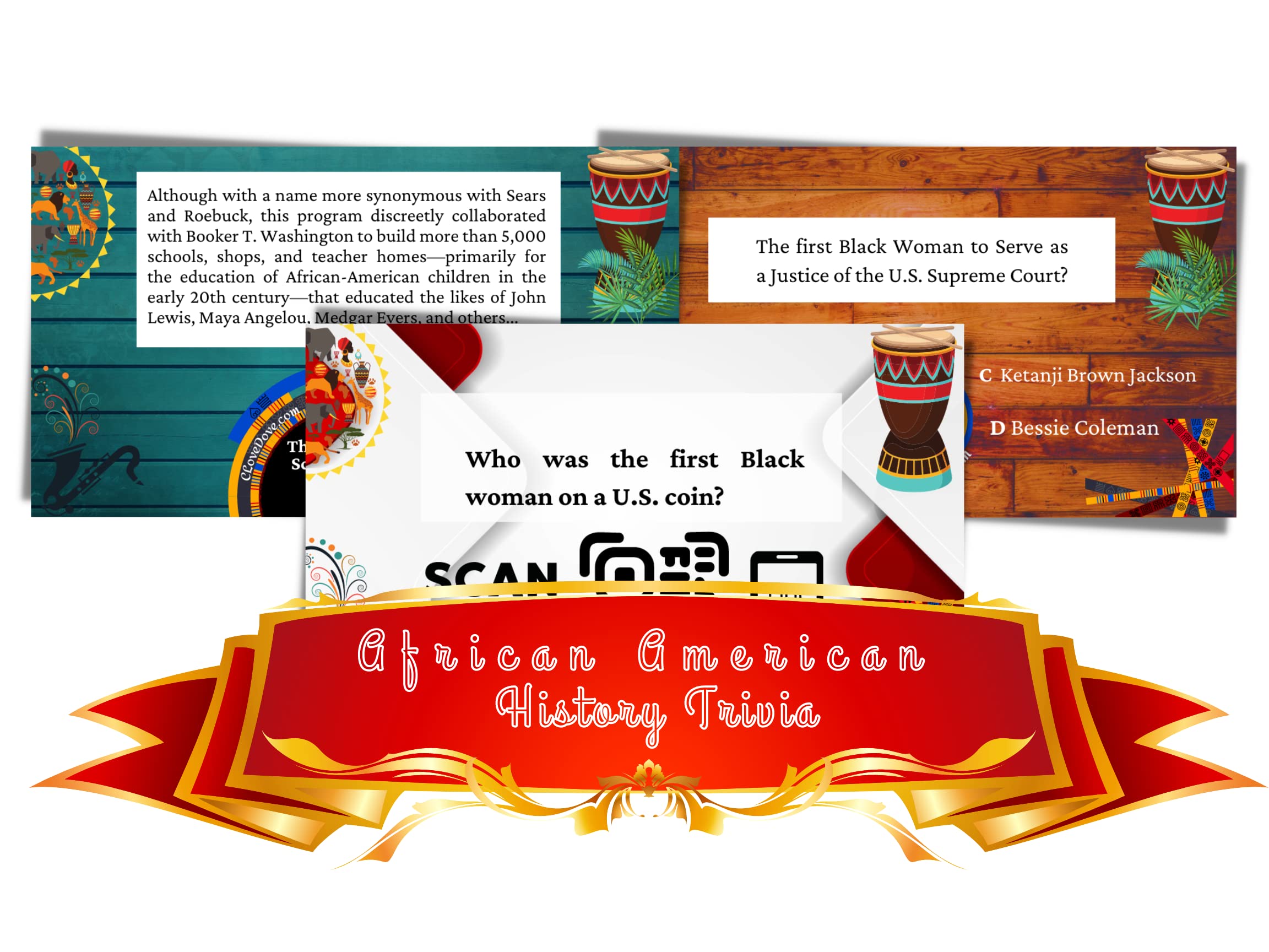 Amazon.com: CLoveDove BLACK HISTORY Trivia Quiz Cards — Arts & Culture,  Activism, Abolitionists, Science & Technology — Also Includes Women's  History, African Americans, Afro-Latinos, Moorish (Trivia Quiz) : Toys &  Games