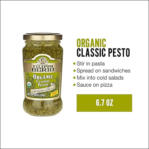 Miniatura 11 de Filippo Berio Pesto, Albahaca vegana, tarro de vidrio de 6.7 onzas