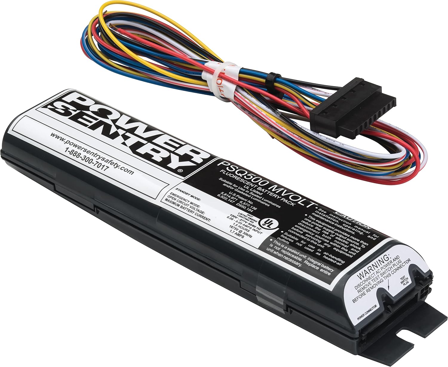 Power Sentry Emergency Battery Back Up, Long Compact and T8 Compatible Fluorescent Ballast with 550 Lumen Output, 90 Minute Emergency Operation, UL Listed (PSQ500QD MVOLT M12)