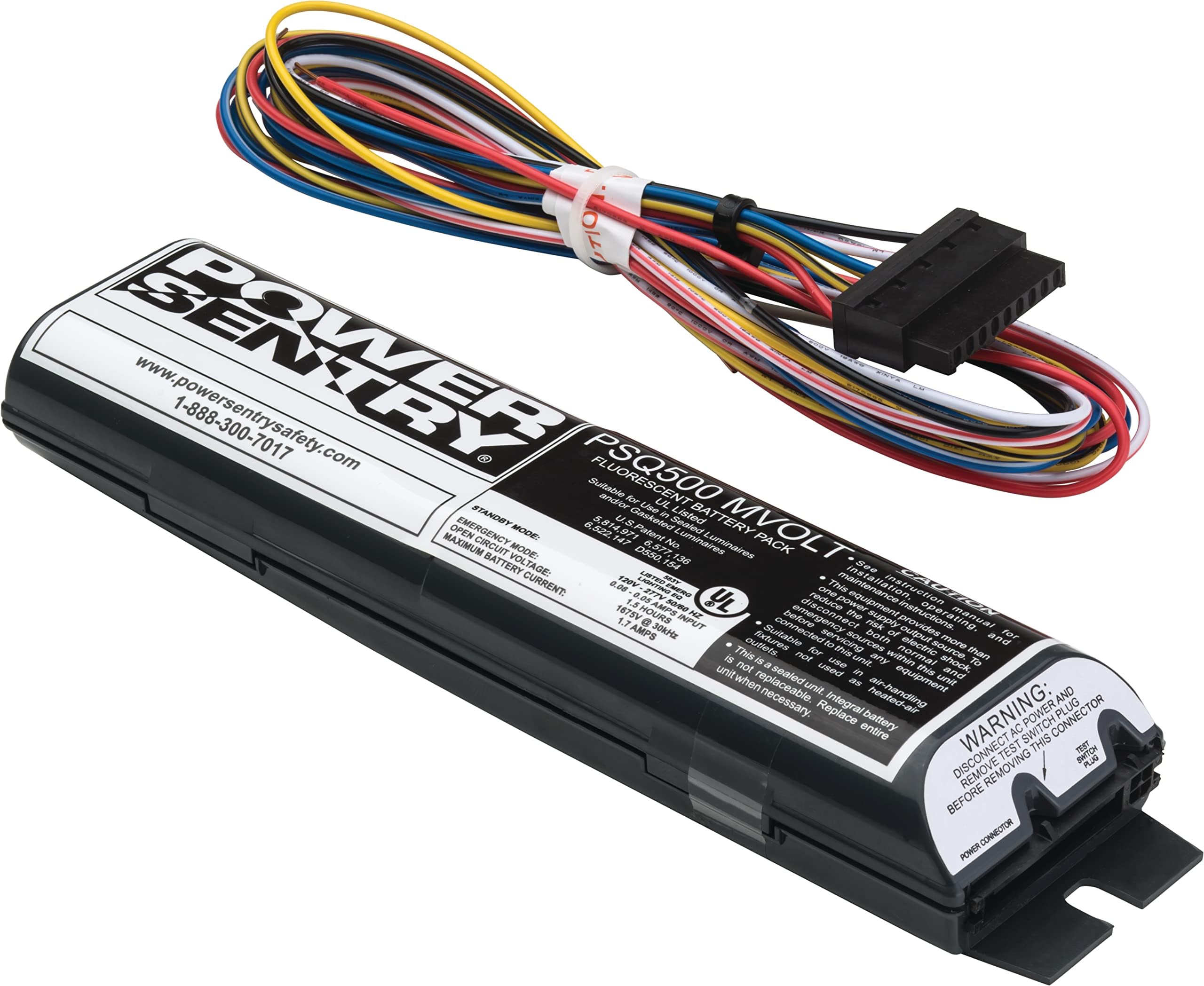 Lithonia Lighting PSQ500QD MVOLT M12 Power Sentry 500 Lumen Quick Disconnect Emergency Ballast for Fluorescent Fixtures