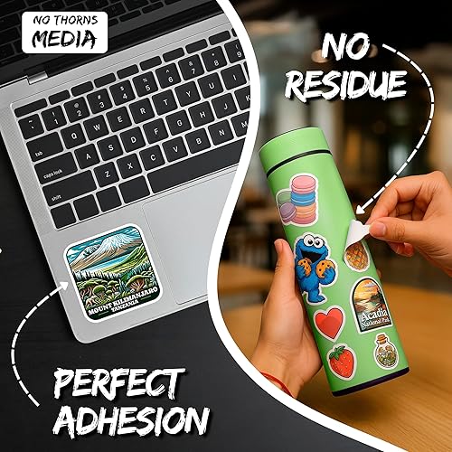 Miniatura 3 de Adhesivo Mount Kilimanjaro Tanzania de 4 pulgadas, destino de recuerdo de viaje por la ciudad, calcomanía de vinilo impermeable para laptop, botella