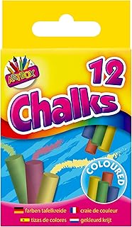 Artbox Pack of 12 Coloured Chalks in Box