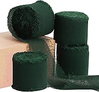 Vista 27 de TONIFUL 4 rollos de cinta de gasa roja - 1 1/2 pulgadas 5.5 yardas de cinta de seda para envolver regalos, bodas, decoración de fiestas, envoltura