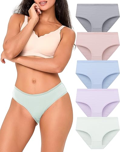 BAMBOO COOL Ropa interior transpirable de malla de bambú para mujer, bragas de absorción de humedad, suaves y ligeras