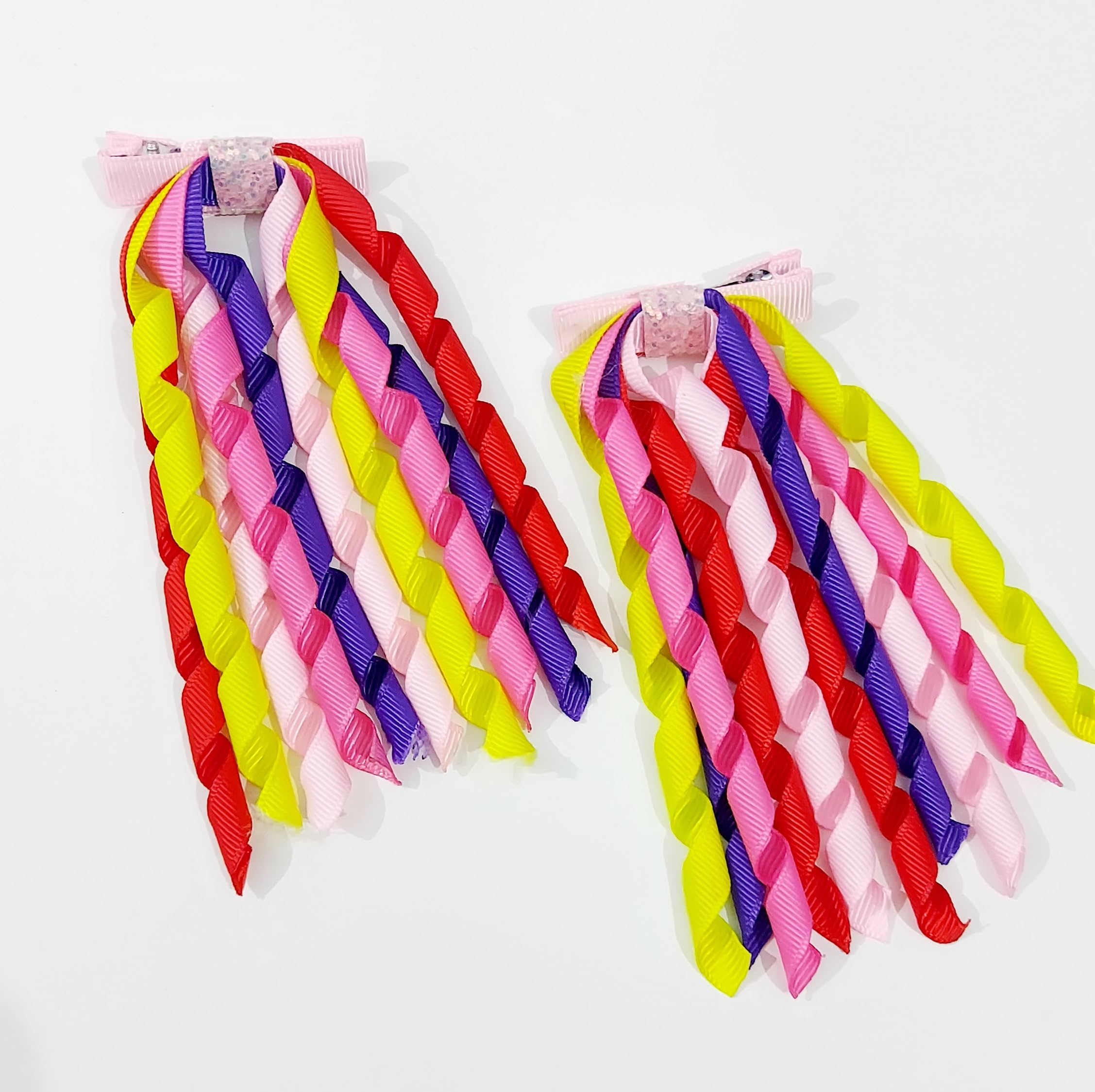 PAKHIRA Long Colorful ribbon rubber band Hair Accessories hair tie, Hair Bows For Kids Girls Multicolor (Pack of 2) (B0C55BHGYK) Amazon Price History, Amazon Price Tracker