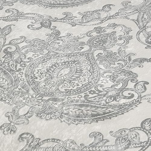 Miniatura 6 de Set de edredón con estampado metálico Sunshine Nicole, cara de terciopelo desgastado con estampado metálico y reverso de microfibra cepillada