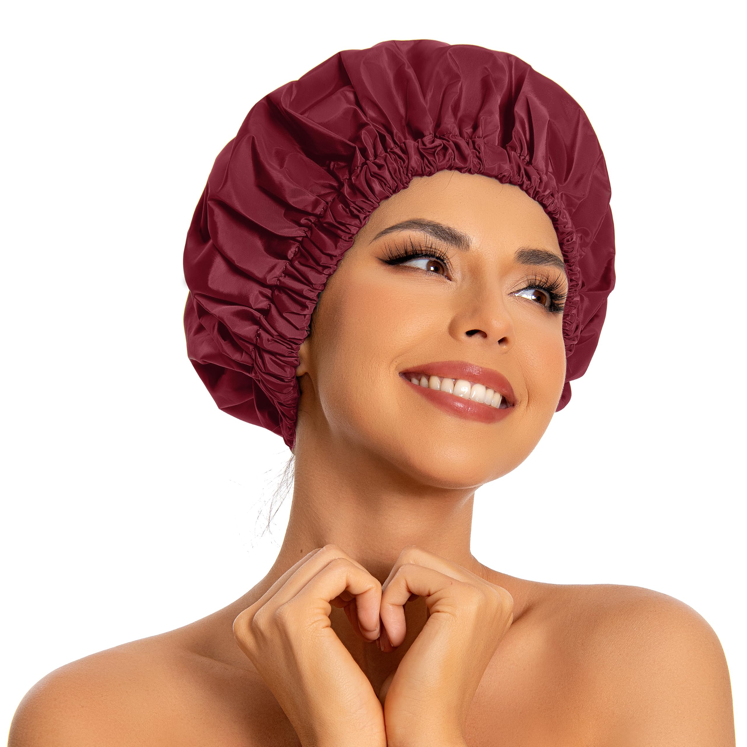 Reusable Shower Caps for Women - Waterproof & Dry Hair -32
