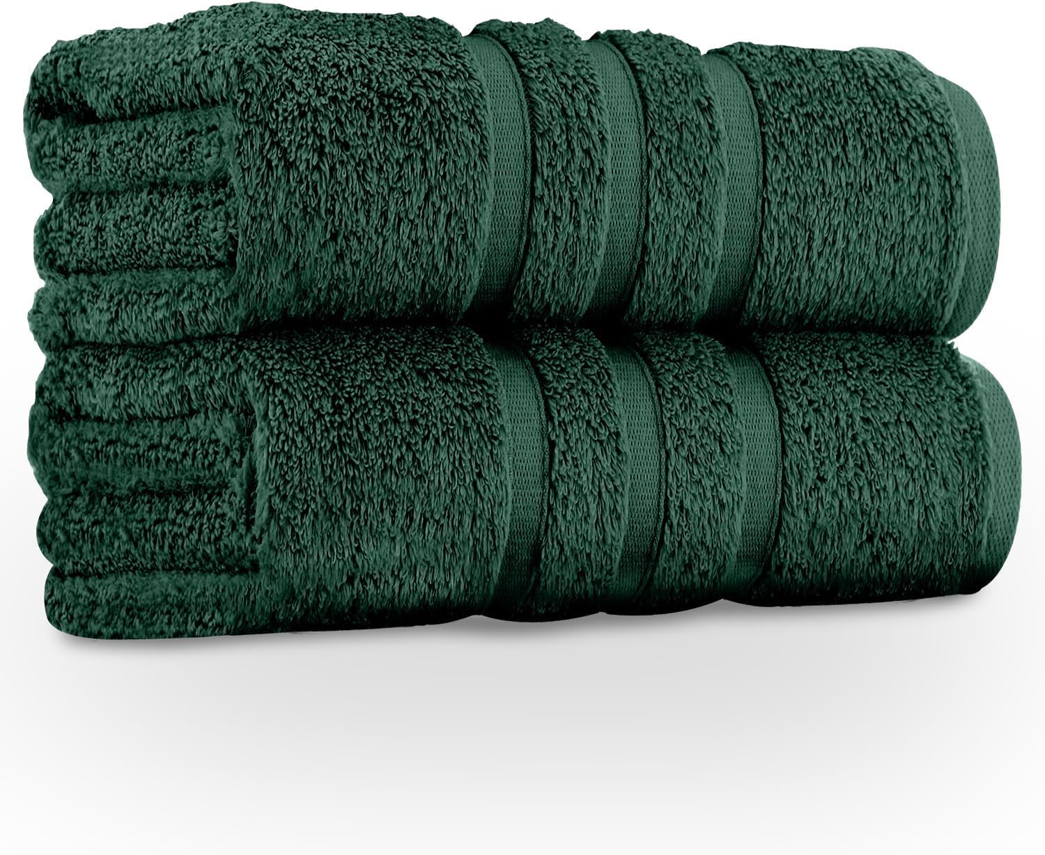 GC GAVENO CAVAILIA 100% Egyptian Cotton Pack of 2 Bath Sheet – Extra Large Soft and Highly Absorbent Towel Set (90 x 140 cm), Hotel Quality Anti-Allergic Bath Towels - 550 GSM - Dark Green