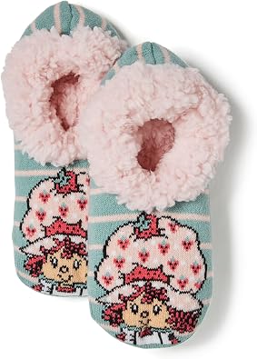 Strawberry Shortcake Womens Teddy Fur Fuzzy Slipper Socks