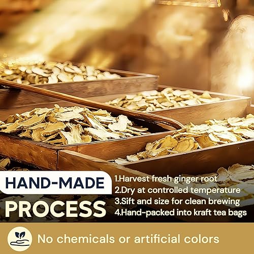 Miniatura 7 de Té de hierbas de raíz de jengibre, sin cafeína, 50 bolsas de té