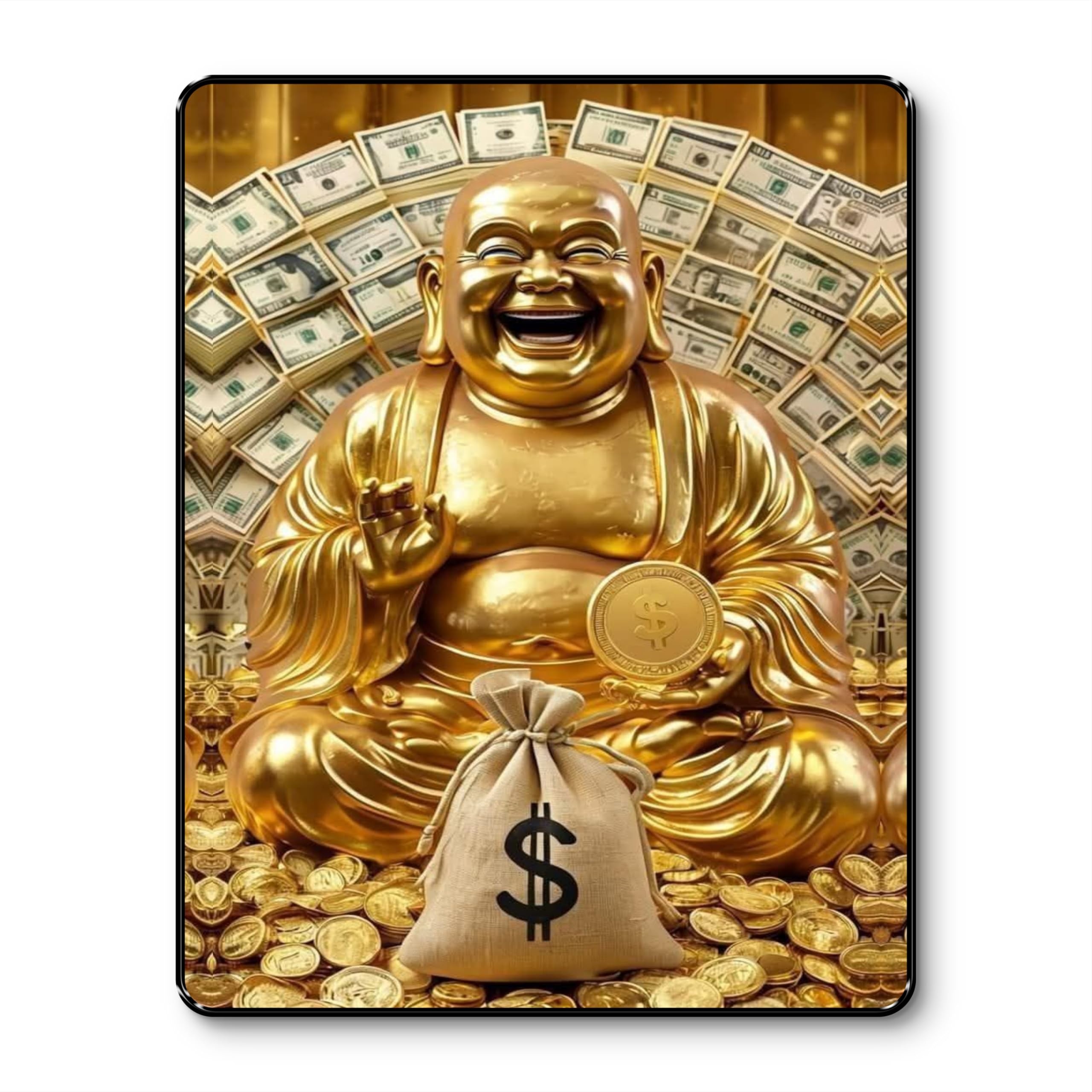 Golden Money Tree Wall Art - Wealth & Good Luck -12