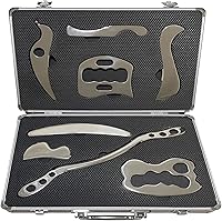 Vista 1 de IASTM Tool Gua Sha - Juego de 6 raspadores musculares de acero inoxidable para terapia de tejidos blandos y reducir brazos, piernas, espalda