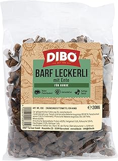 Dibo Barf Leckerli, 200g Pferd, Wild, Strauß, Lamm, Ente Hundesnack klein und praktisch Trainings Hundeleckerlies zuckerfrei, gesund und lecker (Ente) product image