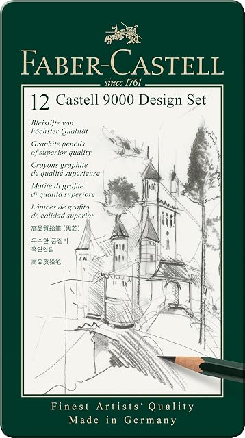 Faber-Castell 5B-5H FC119064 Zestaw Ołówków, Zielony, 12 Sztuk