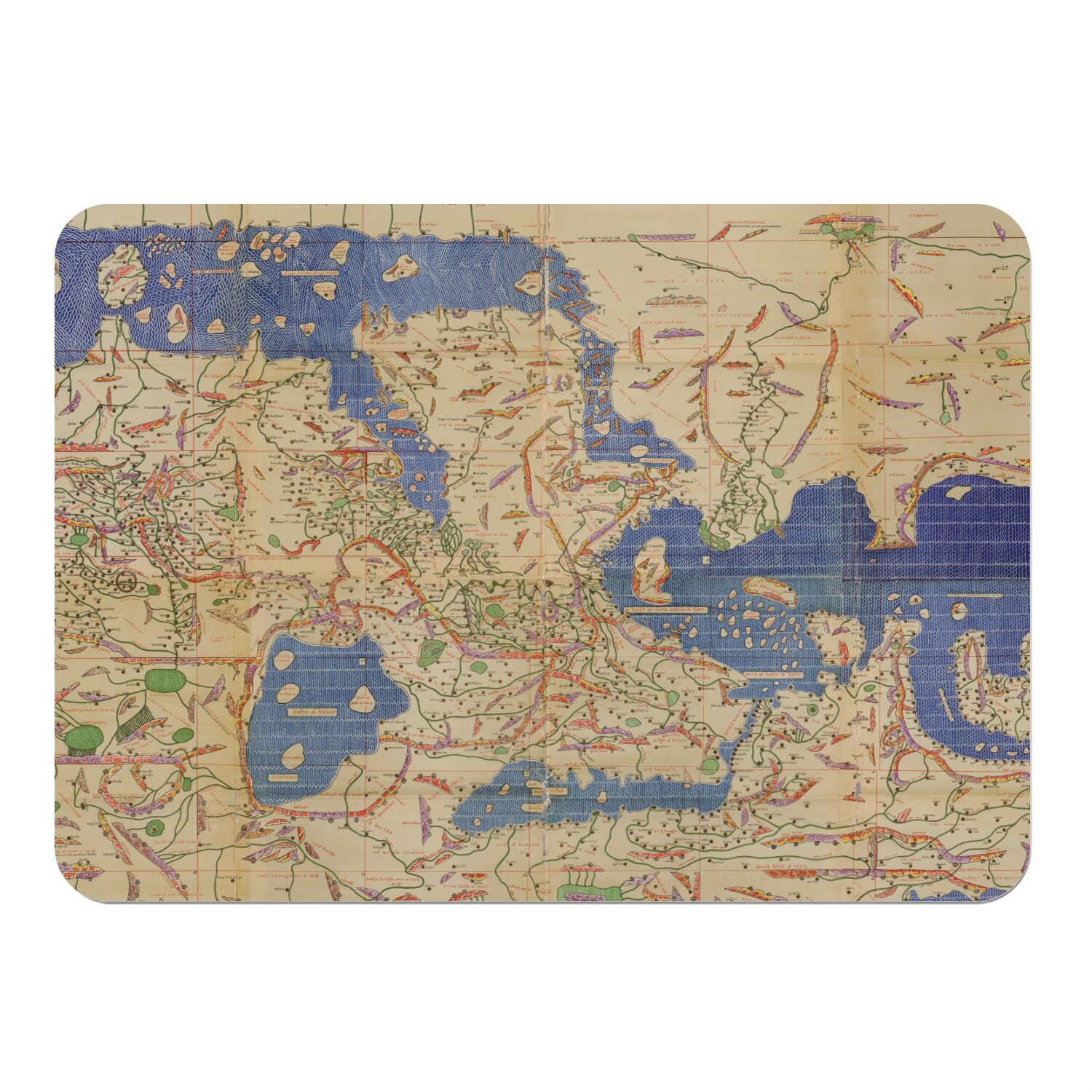 Napperons souples carte du monde pour repas en famille et décoration de table