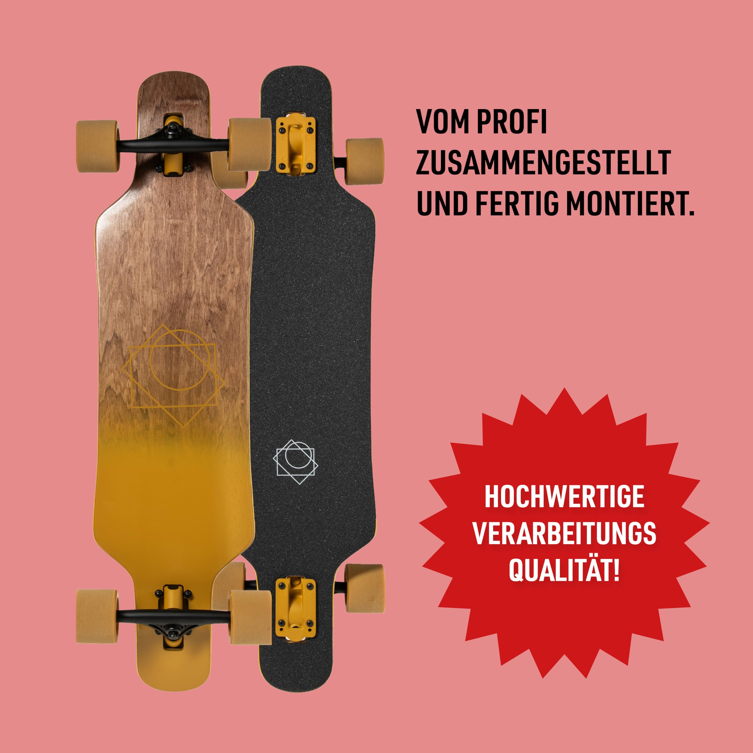 TITUS Longboard – Komplettboard – Longboard Erwachsene, Jugendliche & Kinder, für Einsteiger & Fortgeschrittene