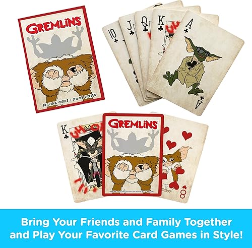 Miniatura 4 de Aquarius Gremlins - Baraja de cartas con temática de Gremlins para tus juegos de cartas favoritos, mercancía y coleccionables con licencia oficial