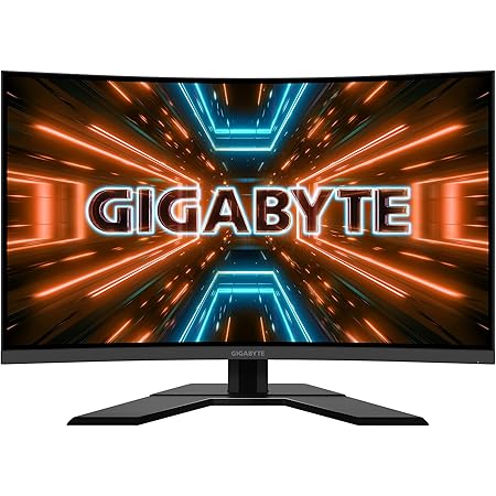 GIGABYTE G32QC A 32 Inch(81.28 Cm) 165Hz 1440P Curved Gaming Monitor, LCD 2560 X 1440 Pixels Va 1500R Display, 1Ms (Mprt) Response Time, 93% Dci-P3, 121% Srgb,Vesa Display Hdr400 Black