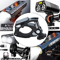 Vista 6 de Soporte de bicicleta de repuesto para luz de bicicleta, soporte de aluminio para luces de bicicleta, soporte universal para faros delanteros